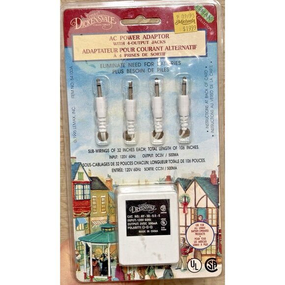 Lemax Village Collection Ac Power Adaptor With 4 Output Jacks New - Picture 1 of 13